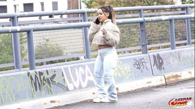 GERMAN SCOUT – Small Latina Midget Munequita Enfadada talk to Big Dick Casting Fuck in Berlin