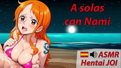 JOI ASMR hentai en español con Nami de One Piece. Empieza suave pero…