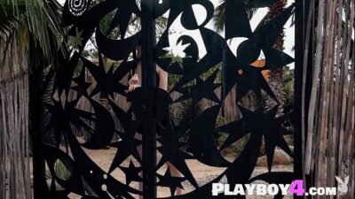 Sexy all natural petite MILF exposed hot body while posing for the Playboy