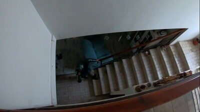 Slutty Mature Orgasm – Blowjob & Cum on Green Shiny Downjacket- preview